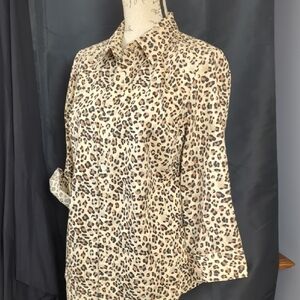 Coral Bay Animal Print Button Down Shirt